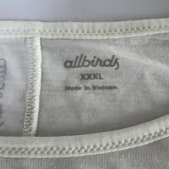 Allbirds Natural Flow Studio Shirt Womens XXXL White Long Sleeve Tee Wool Tencel - Picture 6 of 11